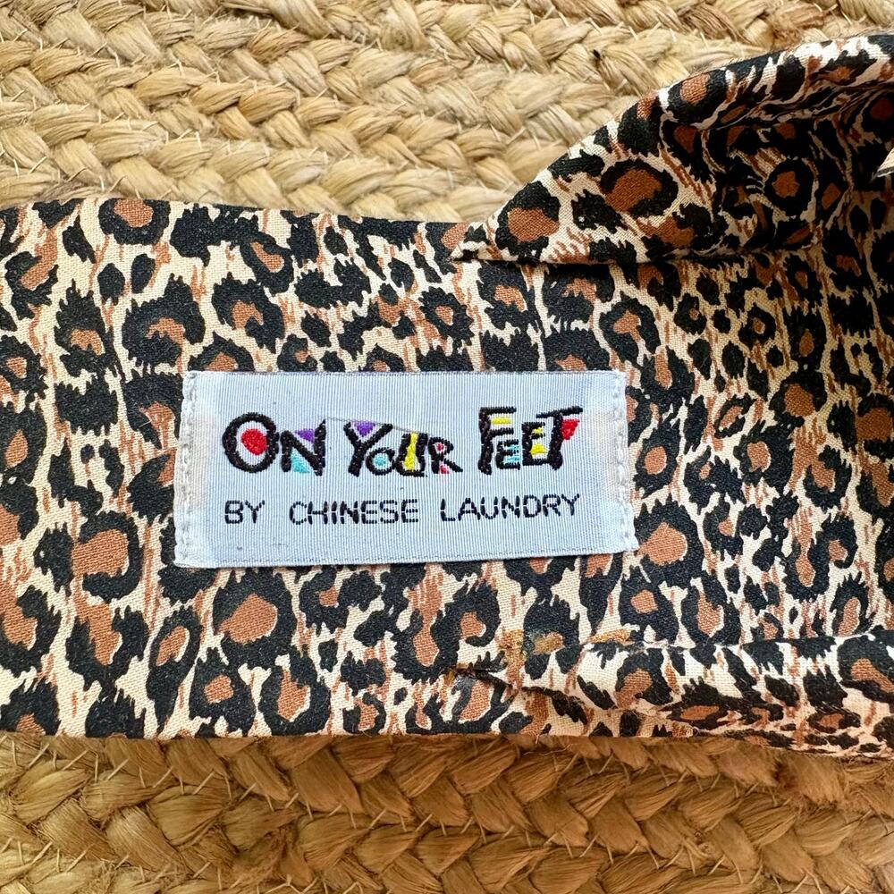 Vintage Y2K Chinese Laundry leopard print platform slides - Picture 5 of 5